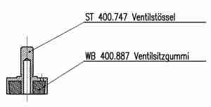 ventilni čep - komplet WB 400 739-U